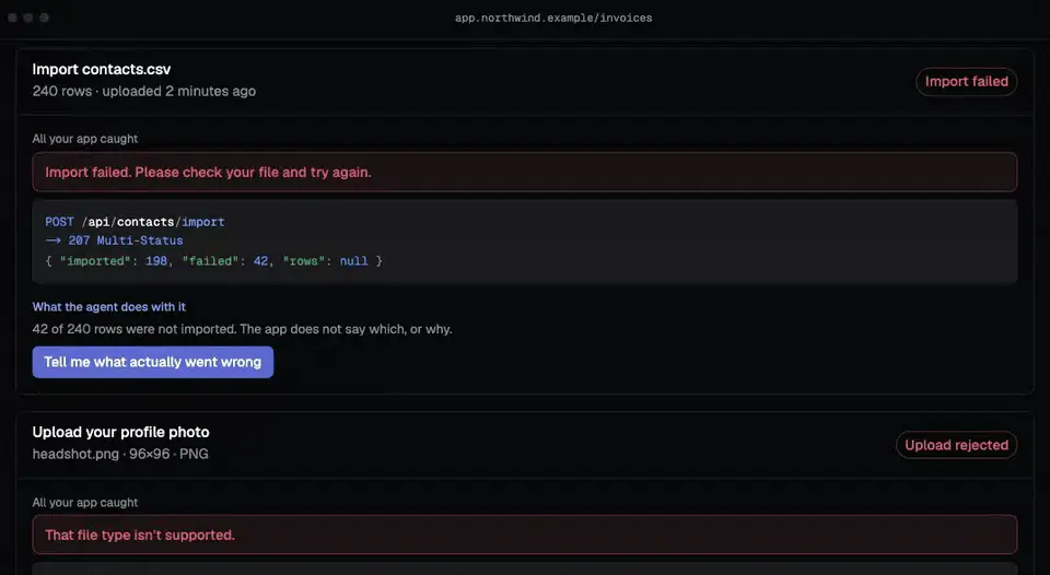 Scritch recovering a failed contact import